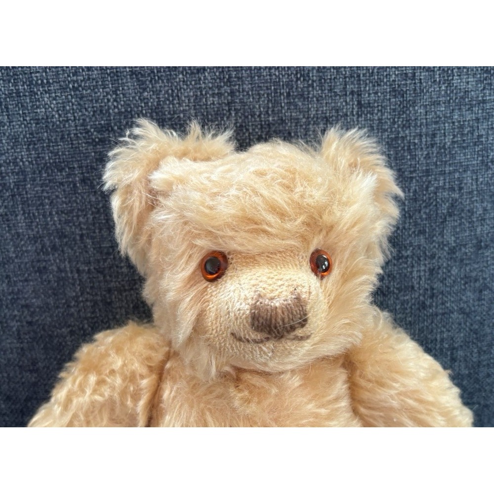 Vintage plush stuffed bear Merrythought gold fur jointed limited edition signed
